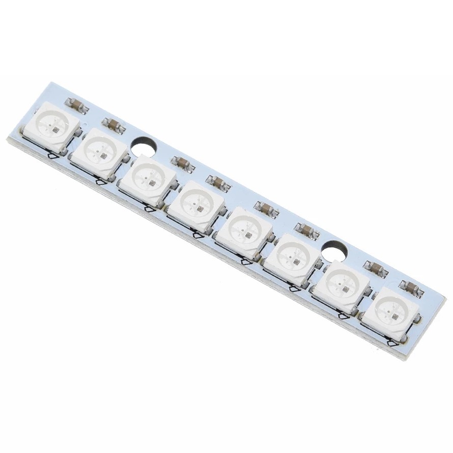 White 8-Bit WS2812 LED Electronic Building Block Module size:11*105mm ...